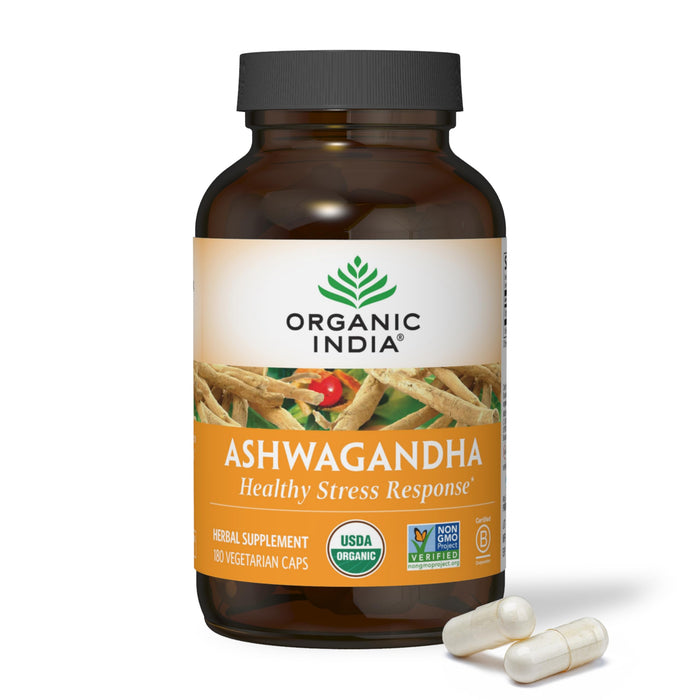 Organic Ashwagandha Capsules – 180 Count – Natural Adaptogen Supplement