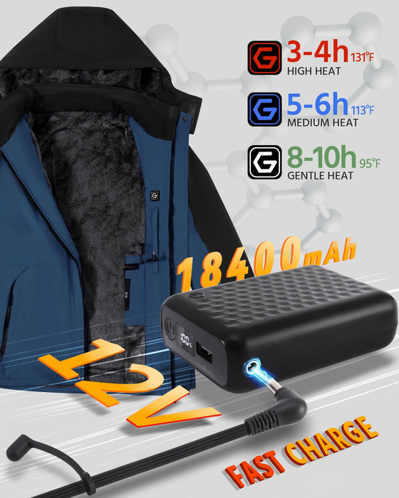 Men Heated Jacket Graphene Electric Warm Coat Men Christmas Xmas Birthday Best Gift Ideas New Elderly Step Dad Son Law Unique Who Have Everything Good Cool Useful Fishing Boyfriend Tech Bonus Great