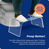 Squatty Potty Ghost Acrylic Toilet Stool, 7"