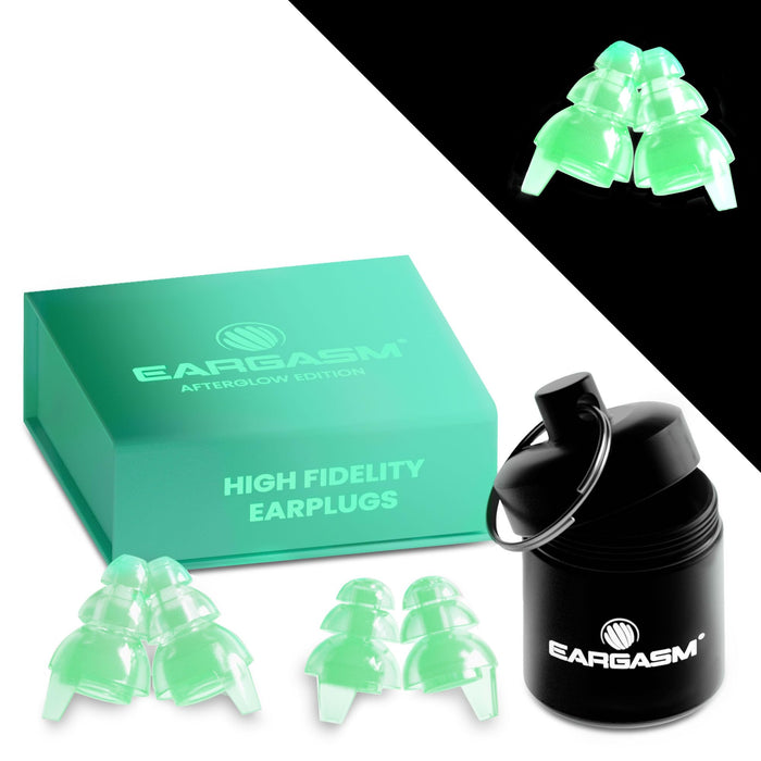 Eargasm Afterglow High Fidelity Earplugs: Ultimate Glow-in-The-Dark Hearing Protection for Concerts, Festivals, Music, and Sports