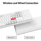 Keychron Q6 Pro Full-Size Bluetooth Custom Mechanical Keyboard for Mac Windows Linux, Full Aluminum QMK/VIA Programmable Knob KSA Double-Shot PBT Keycap Hot-Swappable Keychron K Pro Brown Switch-White