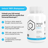 MIND LAB PRO® Universal Nootropic™ Brain Booster Supplement for Focus, Memory, Clarity, Energy - 60 Capsules - Plant-Based, Naturally Sourced Memory Vitamins for Better Brain Health