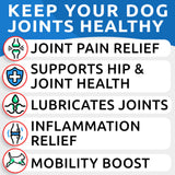 Bark&Spark Glucosamine Chondroitin Dog Hip & Joint Supplement - Joint Pain Relief - Hip & Joint Chews - Joint Support Large Small Breed - Senior Doggie Vitamin Pill Joint Health (180 Treats - Bacon)