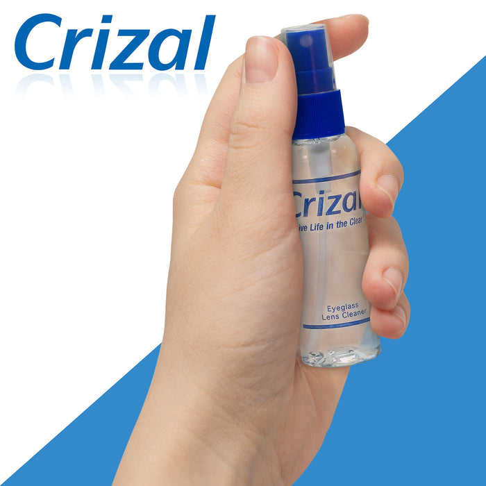 Crizal Eyeglass Lens Cleaner Kit, 1 Doctor Recommended for Anti Reflective Lenses and Coating, 2oz Crizal Spray w/Crizal Microfiber Cloth, 1pk