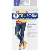 Truform Compression Socks, 15-20 mmHg, Men's Dress Socks, Knee High Over Calf Length, Black, X-Large