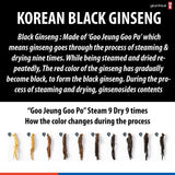 GeumHeuk Korean Black Panax Ginseng Capsule 1000mg - 90 Vegan Capsules Non GMO, High Ginsenosides, High Absorption Rate, Enhance Immunity, Mental Performance, Stamina & Energy, Men & Women