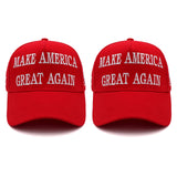 Trump 2024 45-47 MAGA Hat Make America Great Again Donald Trump Slogan with USA Flag Embroidery Adjustable Baseball Cap (2pcs Red MAGA Hat)