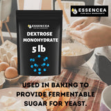 Essencea Dextrose Monohydrate 5lb Pure Bulk Ingredients | 100% Pure Dextrose Monohydrate Powder in Bulk | Gluten Free Non-GMO and Vegan…