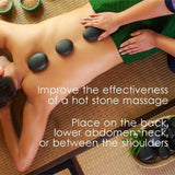 Maxdee Massage Stones Essential Hot Stones for Massage, 6 Medium Hot Stones Massage Kit Hot Rocks Massage Stones for Professional or Home Spa, Foot Heater, Relaxing, Healing, Pain Relief, 2.4"