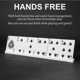 Playing Card Holders 13.4 Inches White Acrylic Solid Card Holder for Trump Games (4 pcs., White)