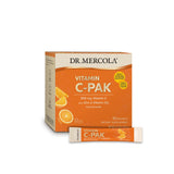 Dr. Mercola Vitamin C-PAK, 30 Servings (30 Packets), Fizzy Drink Mix, 500 mg Vitamin C, with Zinc and Vitamin D3, Natural Orange Flavor, Dietary Supplement, Supports Healthy Immune Function, Non-GMO