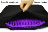 NC Gel Seat Cushion for Long Sitting, Pressure Relief pad, Back, Hip, Sciatica, Tailbone Pain Relief Cushion, Use for The Car, Office, Wheelchair, Stadium Bleachers, Outdoor Travel .(Purple)