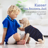 Kuoser Recovery Suit for Dogs, Spay Recovery Femle Dog Onesie Male Neuter Suit, Anti Licking Dog Surgical Suit Soft Dog Body Suits After Surgery for Small Medium Large Dogs,Substitute E-Collar & Cone