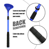 EASACE Back Scratcher for Women Men Extendable with Strong ABS Massage Head, 21inch Body Scratcher for Adults - Pets Compact - Retractable（Blue）