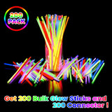 200 Pack Glow Sticks Bulk Party Favors 8" Glow in the Dark Party Supplies Light Up Neon Party Decorations for Kids Adults Glow Necklaces Bracelets Birthday Halloween Christmas Easter Wedding