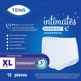 Tena Incontinence Underwear for Women, for Overnight, XLarge, 12 Count (Pack of 2)