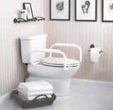 Moen Glacier White Home Care Bathroom Safety Toilet Grab Bar, Toilet Rails for Seniors, DN7015