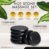 Cosmetasa Sore Muscle Massage Oil with Massage Hot Stones - Soothes Muscle and Joint with Arnica Extract, Peppermint, Chamomile, and Lavender Oil