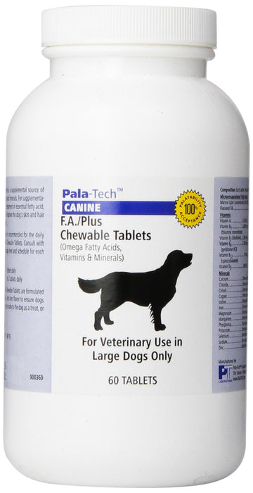 Pala-Tech, F/A Plus Chew Tabs, Large Dog, 60 Count