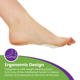 Premium Dancers Pads for Ball of feet Pain - Sesamoiditis Pads - 1/4" Thick Adhesive Skived Felt - 12 Pieces - Left Foot