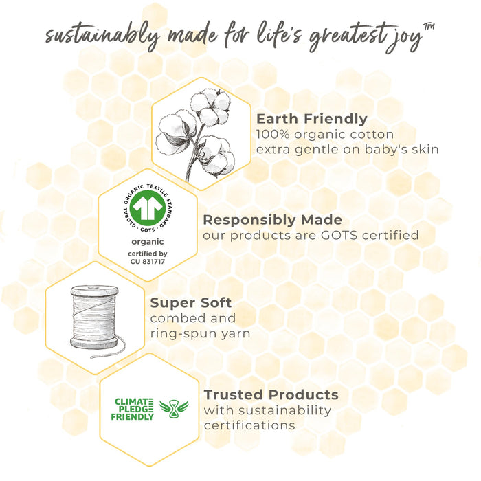 Burt’s Bees Baby Unisex Baby Bibs, Lap-Shoulder Drool Cloths, 100% Organic Cotton with Absorbent Terry Towel Backing Bibs