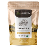 Longevity Botanicals Organic Tremella Mushroom Powder - Ultra Concentrated Tremella Mushroom Supplement - Promotes Healthy Skin and Memory - 100% Fruiting Body - 100 Grams