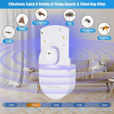 Flying Insect Trap, Plug-in Mosquito Trap Fruit Fly Traps Indoors for Home, Gnat Traps for House Indoor includes 10 Sticky Refills Office with Non-Toxic Attractant Catcher