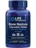 Life Extension Bone Restore Chewable Tablets - Sugar-Free Chocolate Flavor Calcium Supplement with Vitamin D3, Plus Magnesium, Zinc & Boron For Bone Health & Strength - Gluten-Free, Non-GMO - 60 Count