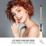 Hoson 1/2 Inch Curling Iron Professional, Ceramic Tourmaline Curl Wand Barrel, Hair Curler Iron for Long & Short Hair