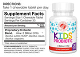 Silver Fern Brand Kids Ultimate Probiotic - 2 Bottles - 30 Chewable Tablets Each - Sugar & Gluten Free - Children's Dietary Supplement - DNA & Survivability Verified - Digestive & Immune Support
