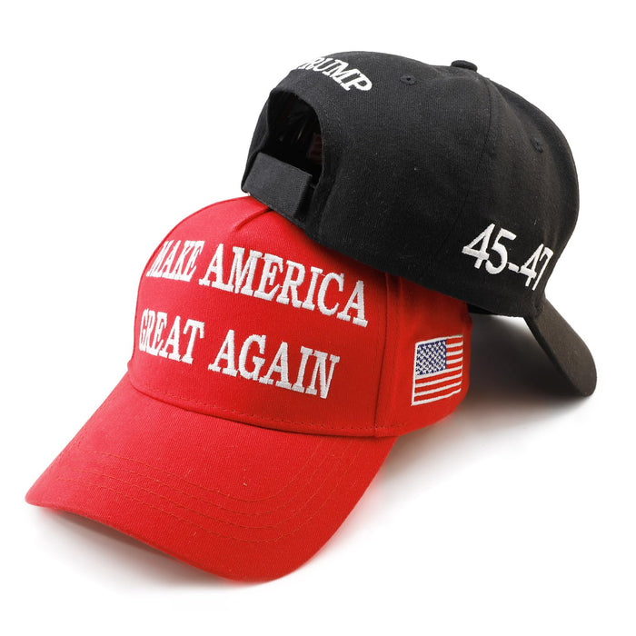 Puoyis MAGA Hat Make America Great Again Hat, 45-47 Trump Hat, Trump 2024 KAG Hat Baseball Cap