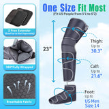 Leg Massager with Air Compression & Heat, 4-In-1 Foot Calf Thigh Knee Massager for Circulation & Pain Relief, 4 Modes 4 Intensities 2 Heat Levels, 10*2 Airbags, Compression Boots Machine, Fit 5'1-6'2