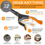 Ezpik 32" Foldable Grabber Reacher Tool for Seniors - Grabbers for Elderly Grab It Reaching Tool Heavy Duty Pickup Trash Picker Upper Tool - Claw Grabber Stick for Reaching Aids, Gripper Weed Grabber