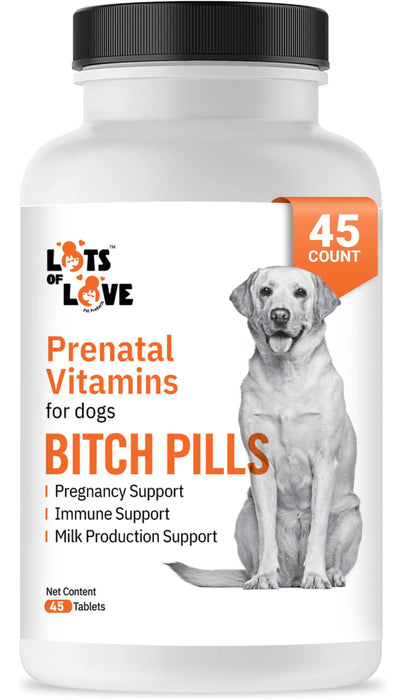 Bitch Pills - Pregnant Dog Prenatal Vitamins - 45 Tablets