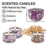 Wfmolcand 24 Pack Scented Candles Gift Set for Women, 2.5 oz Aromatherapy Candle Gift Sets for Mom,Soy Candle Set for Mother, Women, Friends and Coworkers