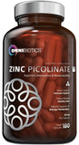 Zinc Picolinate 30 mg by OmniBiotics | Superior Absorption, Natural Support for Immune System and Energy Metabolism | Helps Maintain Healthy Skin | 30mg per Capsule Zinc Supplement| 180 Vegan Capsules