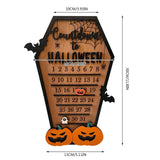 Dempiire Halloween Advent Calendar Halloween Coffin Calendar Halloween Calendar Coffin Bats Pumpkins Ghosts Countdown Calendar for Gifts Table Home Decor (A)