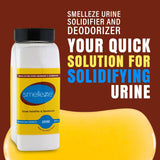 SMELLEZE Urine Super Absorbent, Solidifier & Deodorizer: 2 lb. Powder Rapidly Solidifies Urine & Diarrhea in Pet Loo, Dog Litter Box, Pet Potty Trainer, Portable Urinals/Toilets, Bedpans, etc.