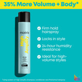 Matrix High Amplify Proforma Firm Hold Hairspray | Adds Intense Volume & Shine | Controls Frizz | Silicone-Free | Extra Hold Freezing Spray | Humidity Resistance | Vegan | All Hair Types| 10.2 Oz.