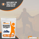 BulkSupplements.com Bilberry Extract Powder - Bilberry Fruit Extract, Bilberry Powder, Bilberry Supplement for Eyes - Glulten Free, 500mg per Serving, 500g (1.1 lbs) (Pack of 1)