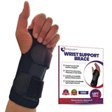 Carpal Tunnel Wrist Brace Night Support - Wrist Splint Arm Stabilizer & Hand Brace for Carpal Tunnel Syndrome Pain Relief Compression Sleeve for Forearm Wrist Tendonitis Pain Treatment (Small, Left)