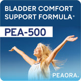 PEAORA PEA-500 - Support for Bladder, & Pelvic Discomfort | For Women & Men | Made in the USA | High-Absorption Palmitoylethanolamide & Resveratrol