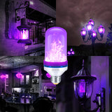 OMK 【Upgraded】 Purple LED Flame Light Bulbs - Flickering Light Bulbs with Gravity Sensing, E26 Base Flame Bulb, Holiday Christmas Indoor Outdoor Light Bulbs, Valentine Decoration Gifts Lights (2Pack)