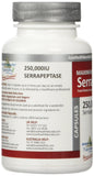 Serra Enzyme Serrapeptase Supplement - Clear Lungs and Sinuses, Proteolytic, Digestive Cleanse | 250,000 IU - Maximum Strength | 90 Capsules