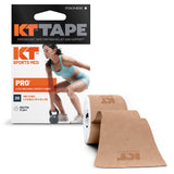 KT Tape, Sports Med, PRO 20 Strip 10", Precut, Stealth Beige