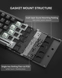 Womier SK65 Wireless Mechanical Gaming Keyboard, 60 Percent Retro Creamy Black Aluminium Keyboard, Bluetooth 5.0/2.4GHz/USB-C Wired Hot Swappable Custom RGB Backlit Keyboard for Mac Computer PC