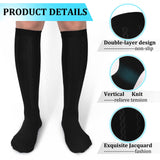 30-40mmHg Medical Graduated Compression Socks for Women&Men Circulation-Compression Stockings-Knee High Socks for Support,Hiking,Running(2 Pack Black,L-XL)