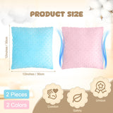 Kigley 2 Pcs Vibrating Pillow Pressure Activated Sensory Pillow for Kids 12 x 12 Massage Pillow with Textured Stimulation Bumps for Relieve Pain Stress Autistic Children Preschool Home (Blue, Pink)