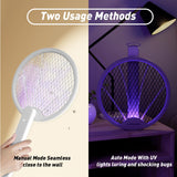 4000V Electric Fly Swatter, 2-in-1 Foldable Bug Zapper Racket with USB Rechargeable Battery, UV Light, Mosquito Killer Zapper for Home Office Camping, 2PC