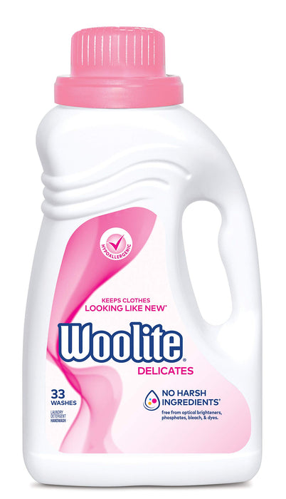 Woolite Delicates Hypoallergenic Liquid Laundry Detergent, Woolite Delicates, Laundry Detergent, 50 oz, 33 Washes, Machine and Hand Wash Eligible